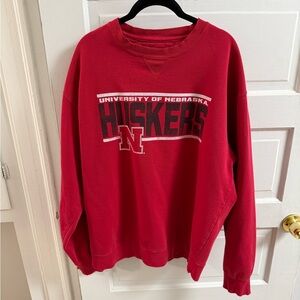 Red Nebraska Huskers Crewneck Sweater